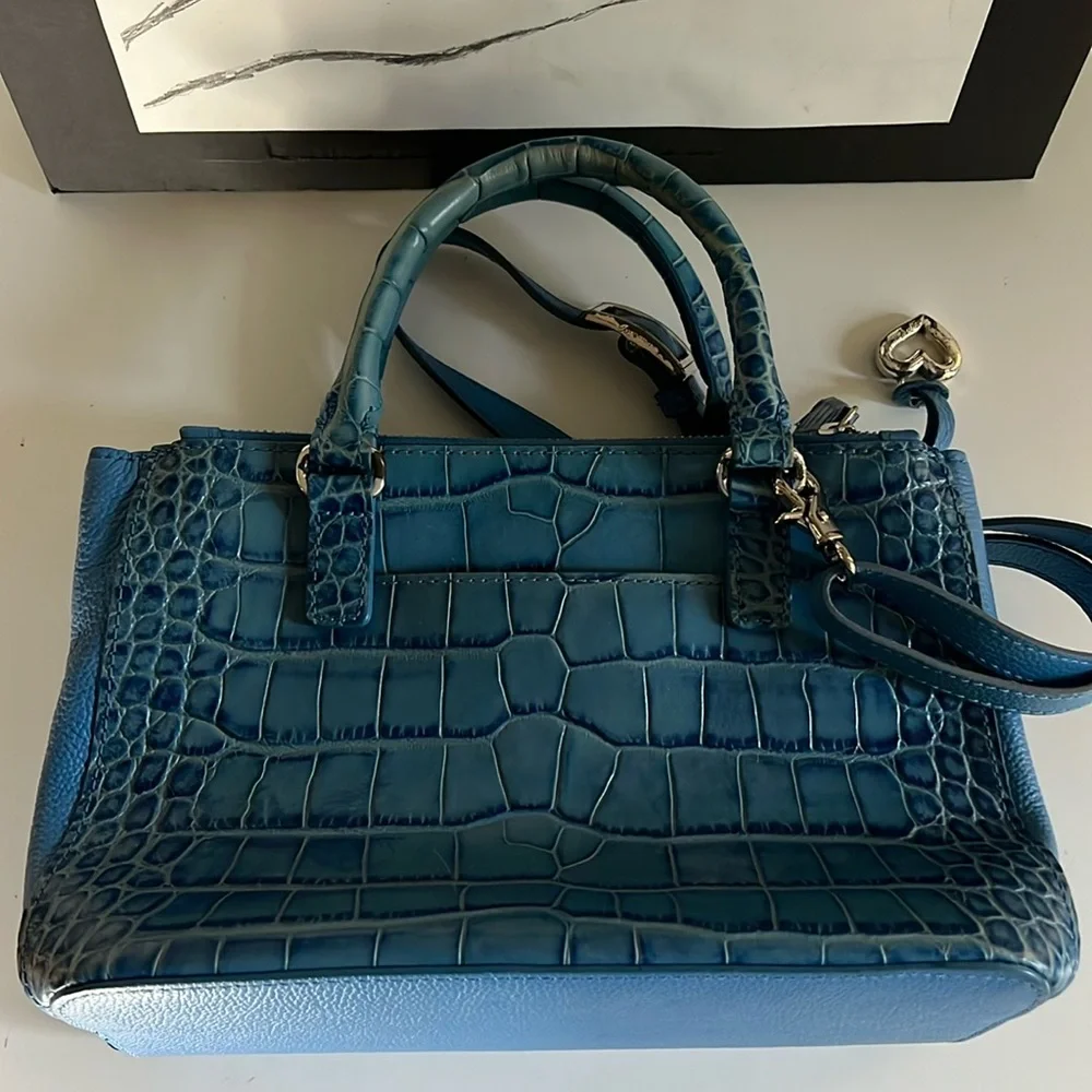 Brighton Crocodile Embossed Leather Crossbody Bag - Picture 11 of 16